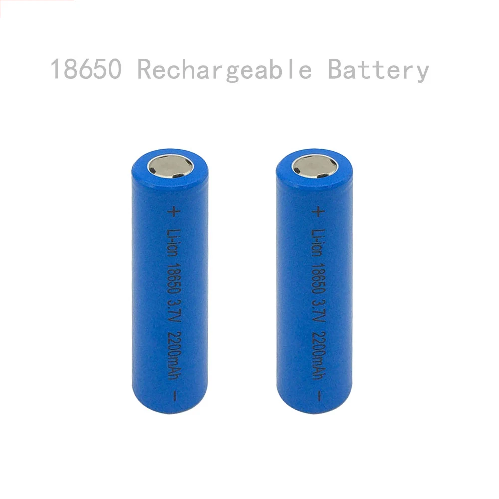 MJKAA 2Pcs 18650 2200mAh 3.7V Lithium Rechargeable Battery+ Charger EU AU Plug Universal Li-ion Batteries Chargers