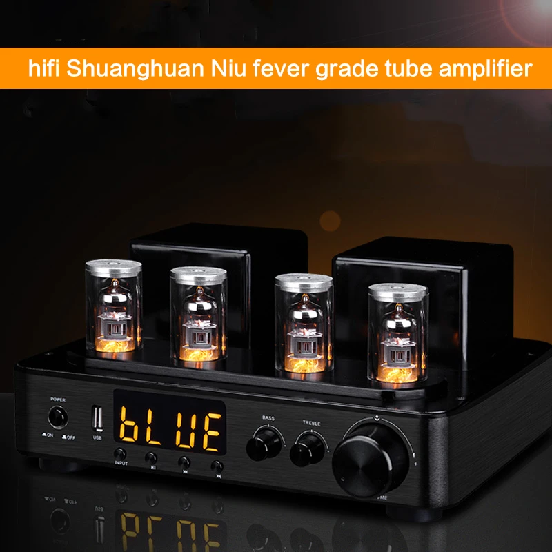 

100W*2 Household Fever Grade Tube Tube Amplifier Power Amplifier Dual-ring Bull Fiber Coaxial TH-108 Bluetooth Hifi Amplifier