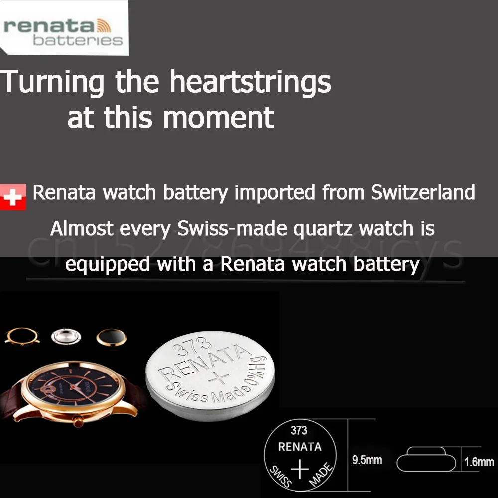 10 шт. Оригинальный RENATA 373 SR916SW 1 55 в оксид серебра часы батарея долговечная сделано