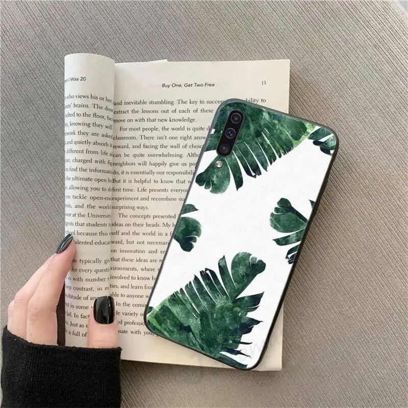 

Tropical banana leaf leaves green plant Phone Case For Samsung galaxy A S note 10 7 8 9 20 30 31 40 50 51 70 71 21 s ultra plus