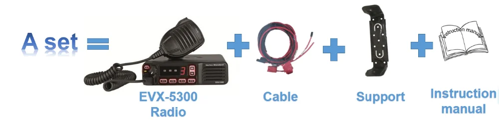 EVX-5300 DMR цифровое радио 403-470 МГц 45 Вт транспортное средство Mouted Mobil walkie talkie с 8 каналами