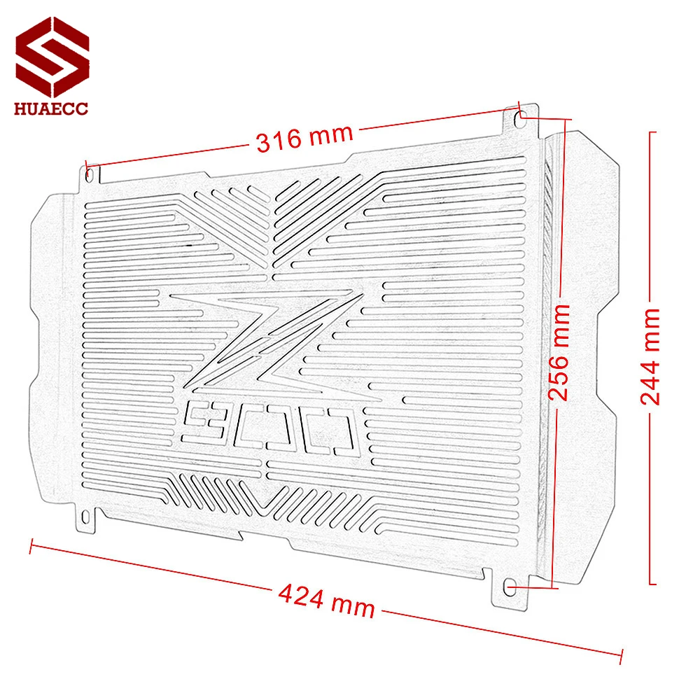 

Motorcycle Stainless steel Radiator Guard Radiator Grille Cover Protector for Kawasaki Z900 2017 2018