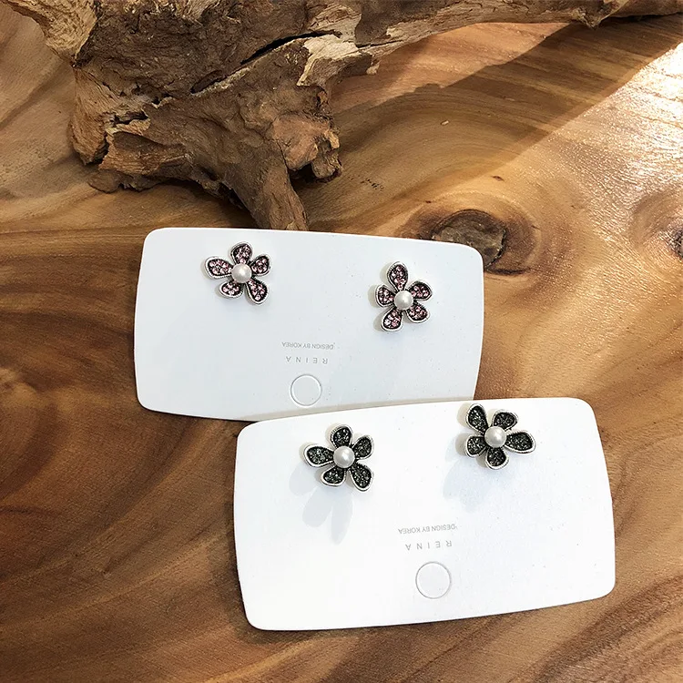 2019 корейская мода простые циркониевые хрустальные миниатюрные цветочные