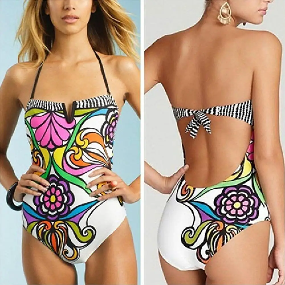 

bikini Summer Sexy swimwear women Bohemian Swimming Suit Floral Print Wireless Bikini Swimwear bikinis 2021 mujer