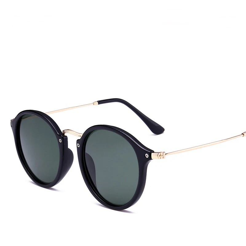 03-Black Green MuseLife брендовые модные унисекс солнцезащитные очки с поляризованным покрытием, зеркальные солнцезащитные очки для вождения, круглые мужские очки для мужчин/женщин - Цвет линз: 03-Black Green