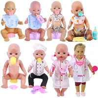 doll nurse doctor clothes tableware accessories fit 18 inch american43cm baby new born zaps doll reborn generation girls toy