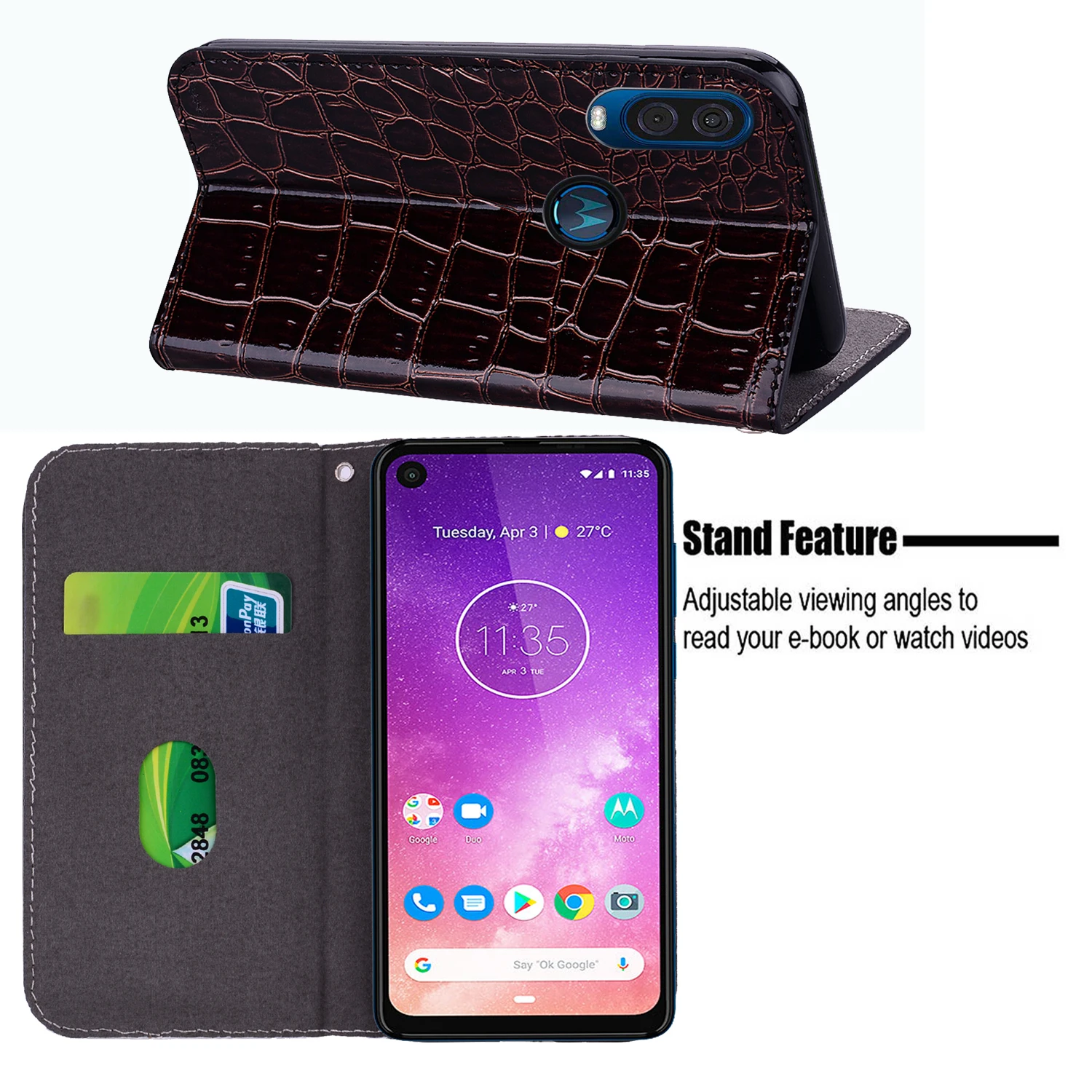 Чехол G7Play G7Power G5S G6 простой модный флип-кошелек кожаный чехол для MOTOROLA One Vision G5 G5S G6 C E4 E5 Plus Чехол для карт