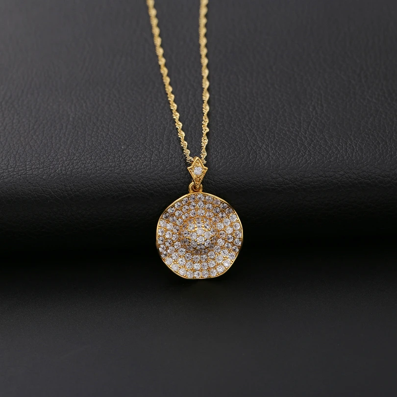 Gold white gold Hot Necklaces AAA Cubic Zirconia Charms Women Wedding Jewelry 2019 New Chain &amp Pendants | Украшения и