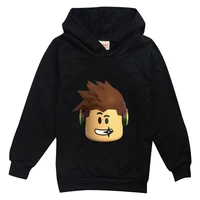 100 cotton robloxing childrens hooded sweatshirt boys girls spring and autumn sport clothes cartoon fashion teen clothing
