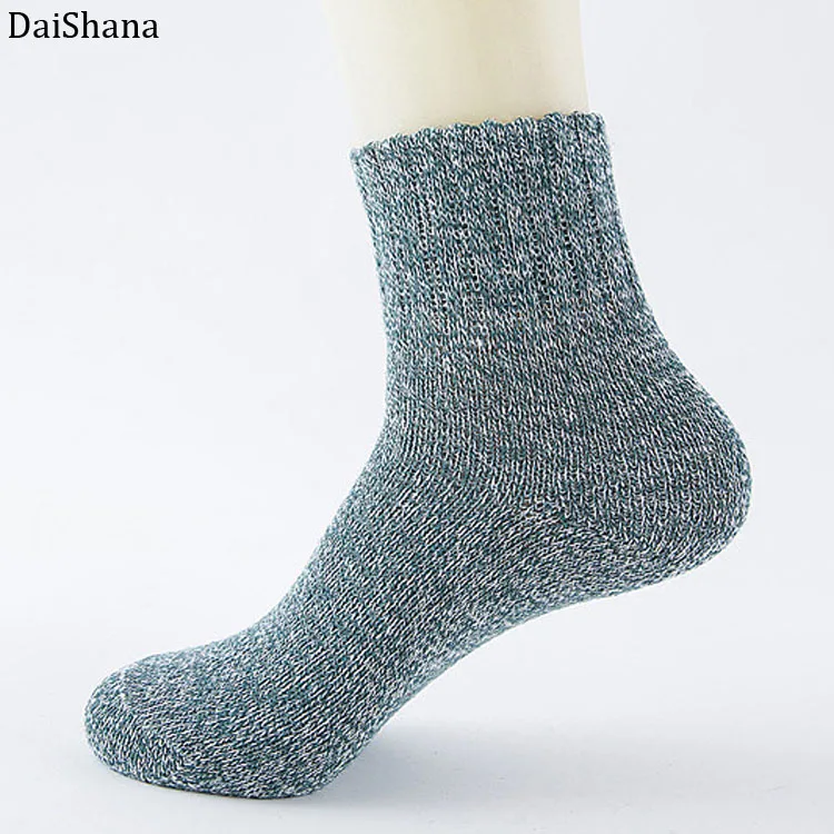 NAVY BLUE DaiShana новые зимние толстые теплые женские шерстяные носки цветные носки модные повседневные рождественские хлопковые носки в подарок ZB137 - Цвет: NAVY BLUE