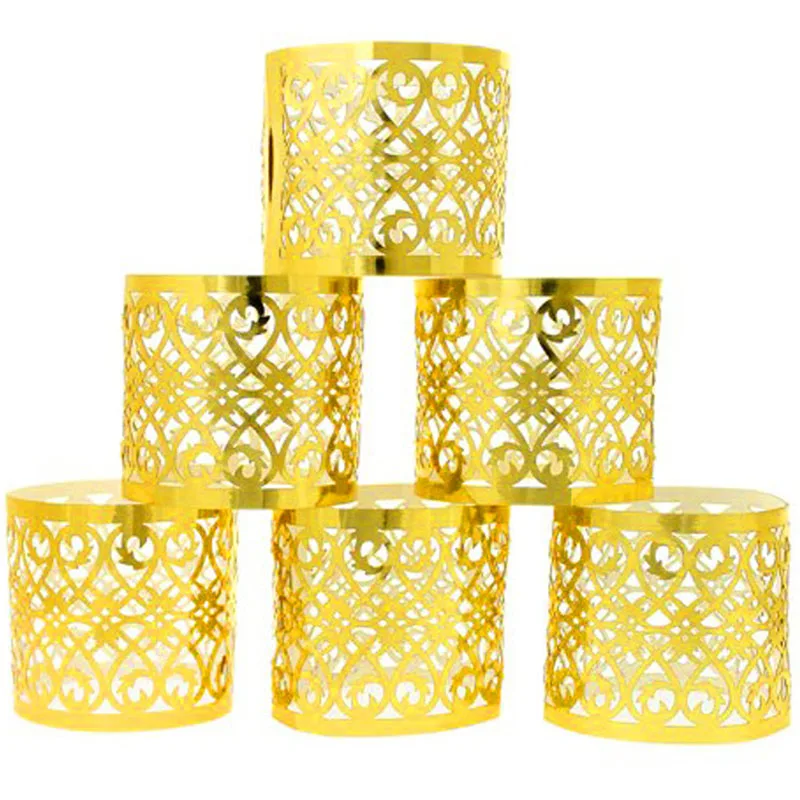 50 шт. любящее сердце и цветок Лазерная резка кольцо для бумажных салфеток Пряжка