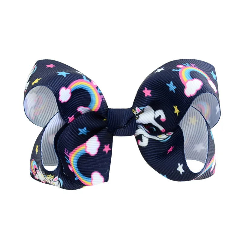 Заколка для волос с цветами девочек повязка на голову бантом Радужная лента