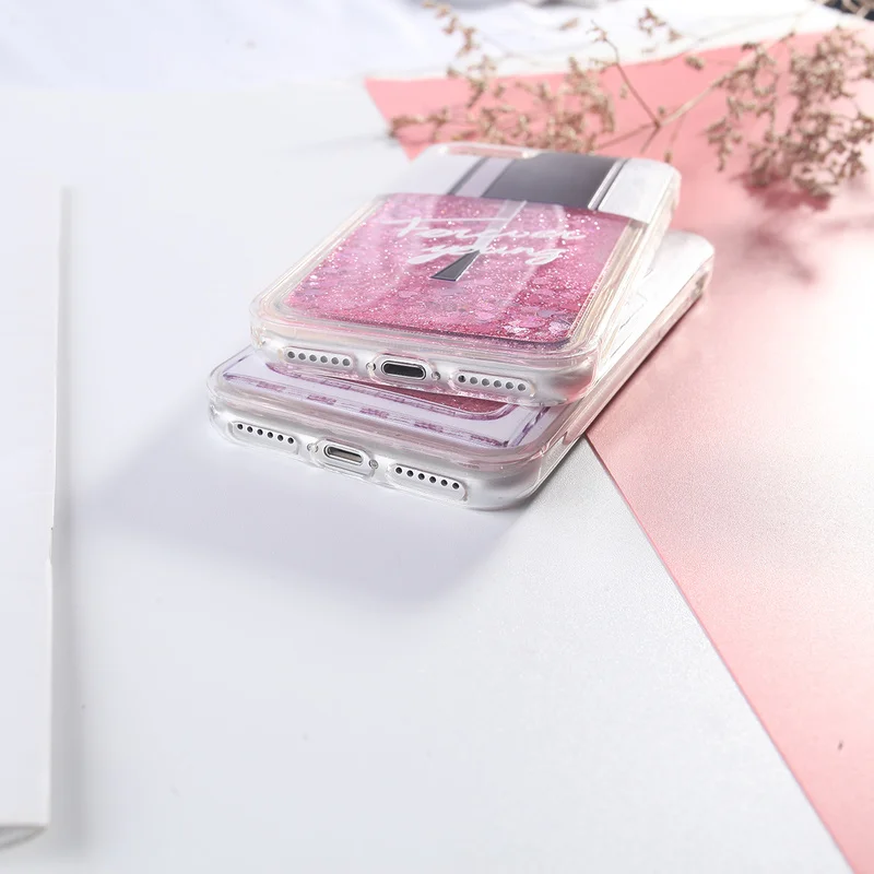 For iPhone 8 Case Liquid Glitter 7 Plus 6 6S 5 5S SE Dynamic X XR XS Max TPU Quicksand Phone Cover |