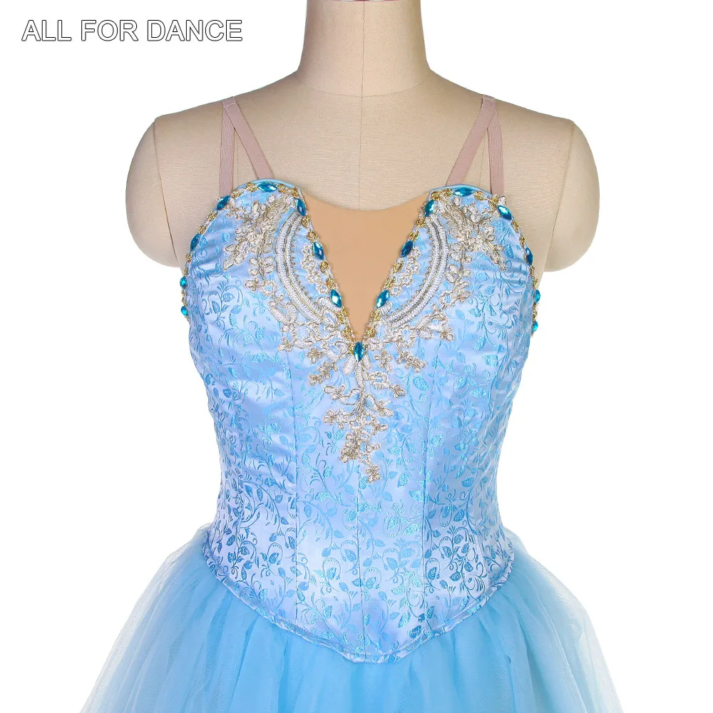 B22047 небесно-голубая романтическая длинная пачка для девочек и женщин