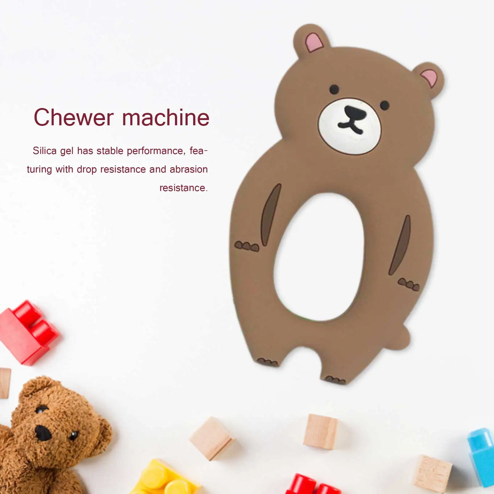 

Silicone Teether Sucking Cartoon Baby Soothing Bite Teething Toy