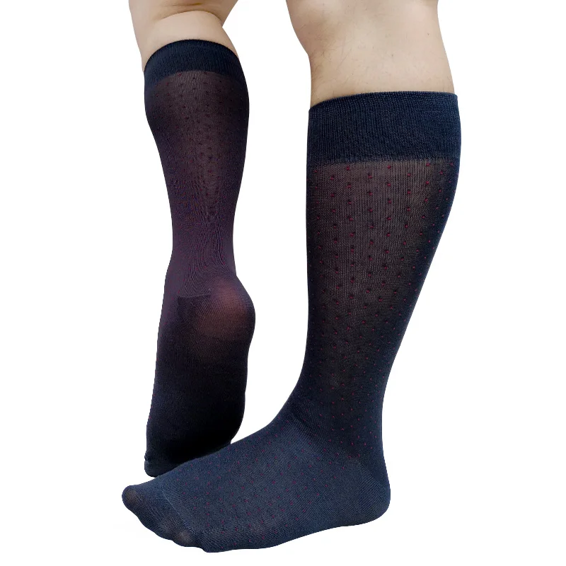 Мужские носки в горошек, мужские формальные носки, мужские деловые носки, сексуальные мужские носки, дышащие мужские хлопковые модные носки