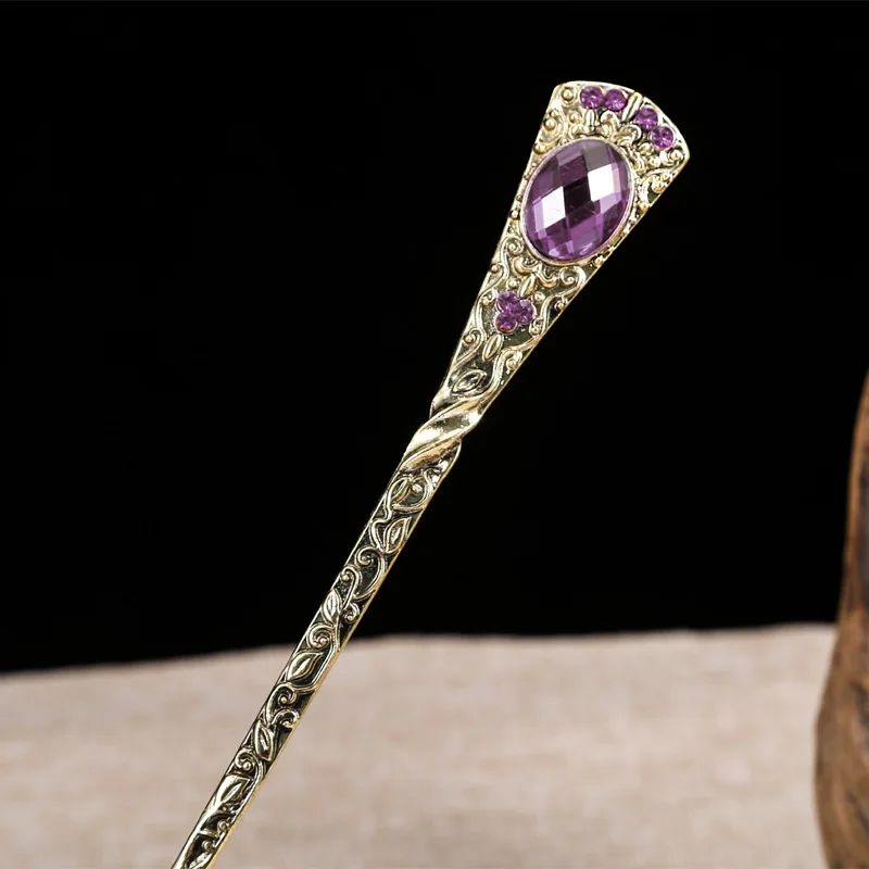 Женская заколка для волос Morkopela винтажная металлическая со стразами|Украшения