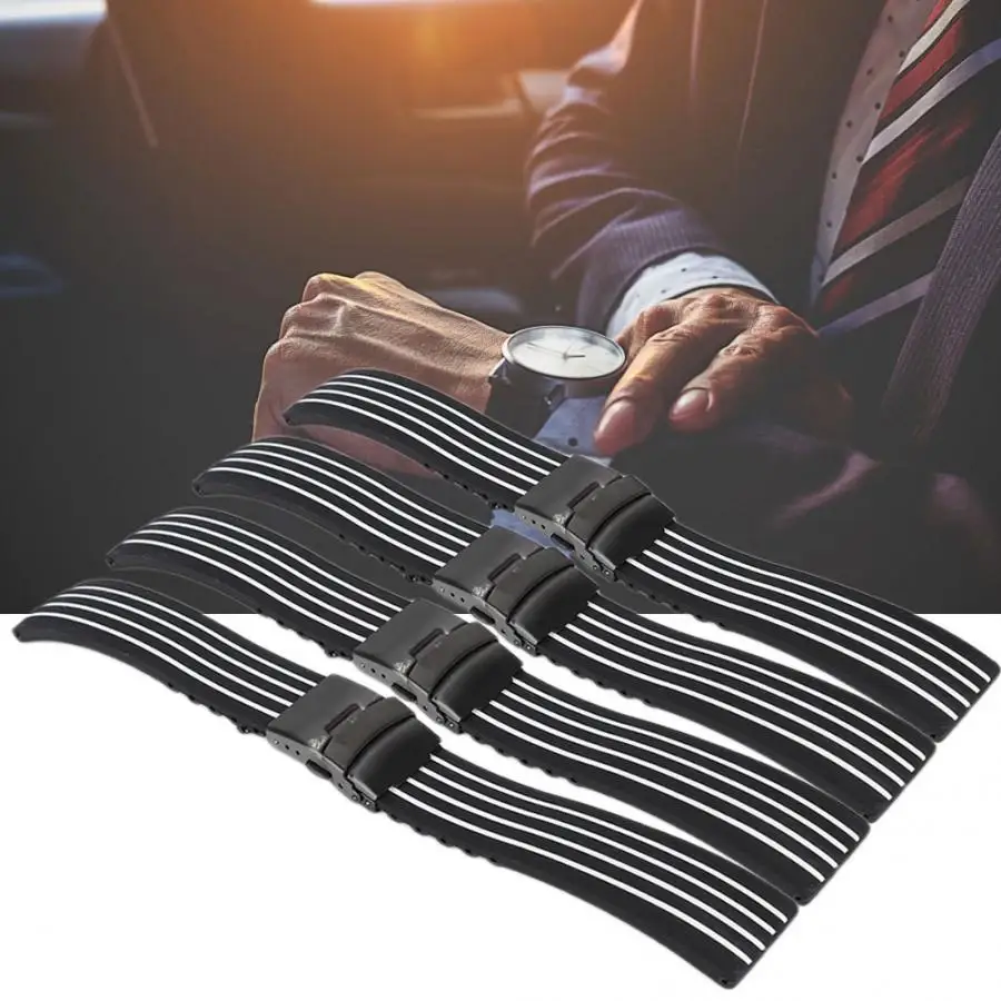 Регулируемый ремешок для часов в полоску профессиональный изысканный