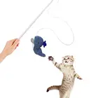 Интерактивная игрушка в форме Кита, Интерактивная палочка для котят, забавная рыболовная удочка для кошек, игрушечная палочка, товары для домашних животных