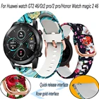 Ремешок силиконовый для Huawei Honor Watch magic 2 46GTGT2 46Gt2 pro, Повседневный, с принтом, 22 мм, быстрая установка