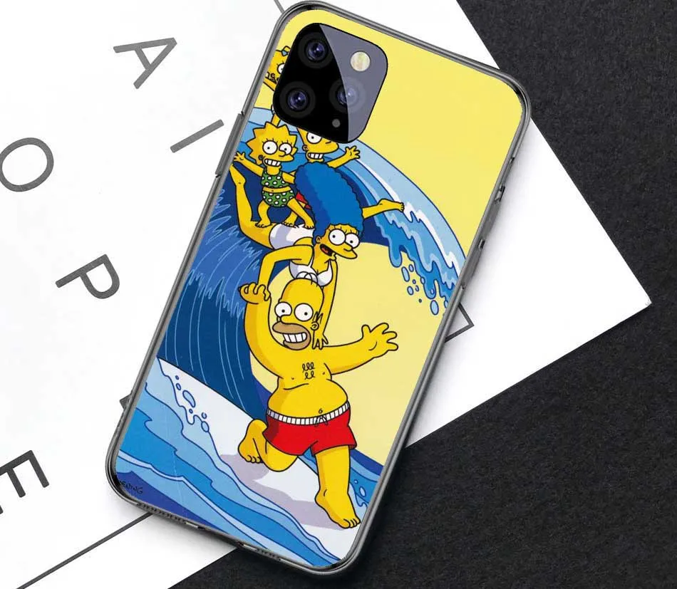 Чехол для iPhone 11 Pro MAX Cute Мультяшные Симпсоны SE 5 5S 6 6S 7 8Plus XR XS X10 силиконовый чехол