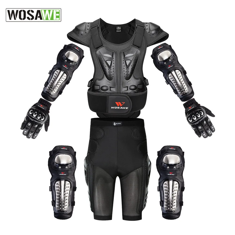 

WOSAWE Aldult Набор EVA броня для тела, груди, спины, защитный жилет, мотоциклетная куртка, гоночная Защита тела, поддержка лыжных курток