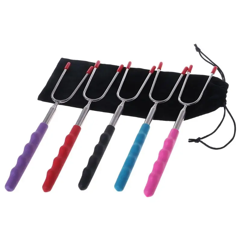 

Telescoping BBQ Fork Roasting Sticks Marshmallow Hot Dog Smore Skewers Stainless Steel