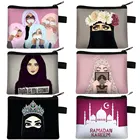 Женский короткий кошелек нулевой кошелек в мусульманском стиле простая сумка для карт кошелек с мультяшным принтом женский кошелек портмоне женский кошелек