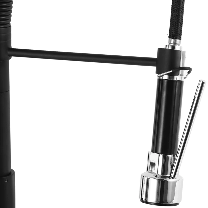 

Chrome Spring Pull Down Kitchen Faucet Dual Spouts 360 Swivel Handheld Shower Kitchen Mixer Crane Hot Cold 2 Outlet Spring Taps