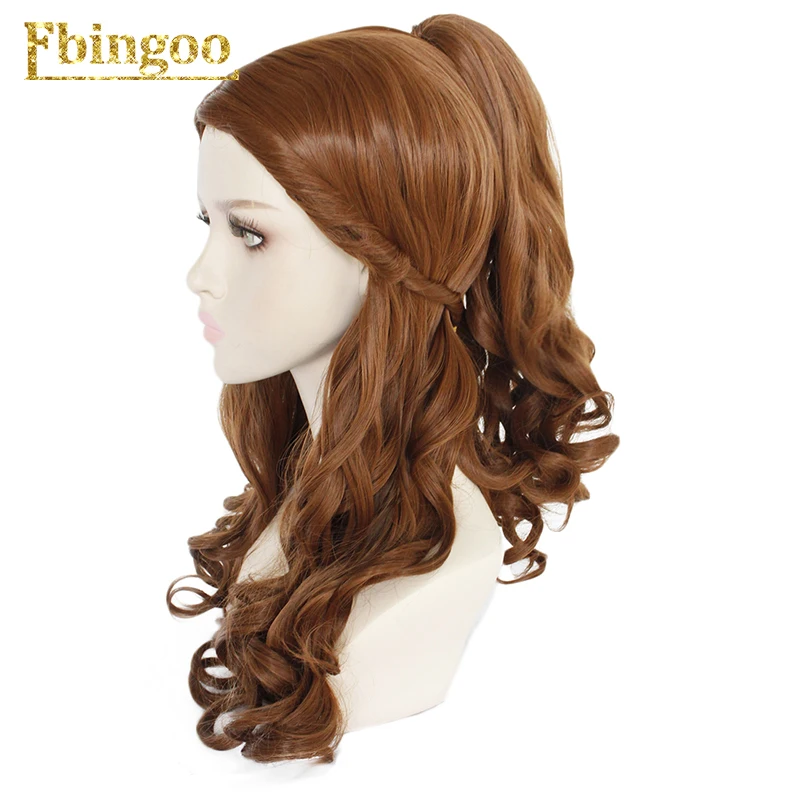 Ebingoo Мерида парик Оранжевый парик Тинкер Белл Принцесса Белль Ариэль парик Рапунцель коричневый красный блонд длинный Синтетический Косплей женский парик