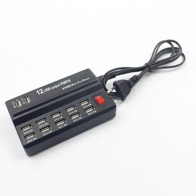 

Сетевое зарядное устройство с 12 USB-портами, 10 А