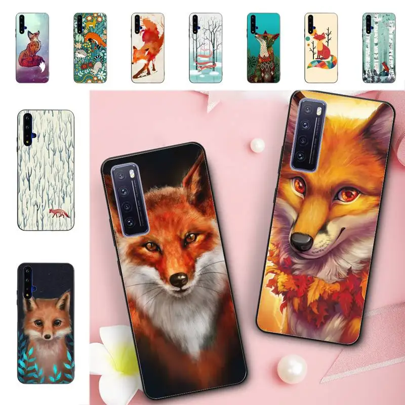 

Yinuoda Cute cartoon animal fox Phone Case for huawei nova 2 i plus 3i E 4 E 5i pro 6 SE 5g 7pro se