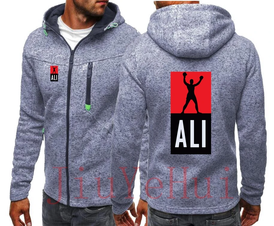 Мужская толстовка с капюшоном Али Мухаммед прид жаккардовая одежда для фитнеса