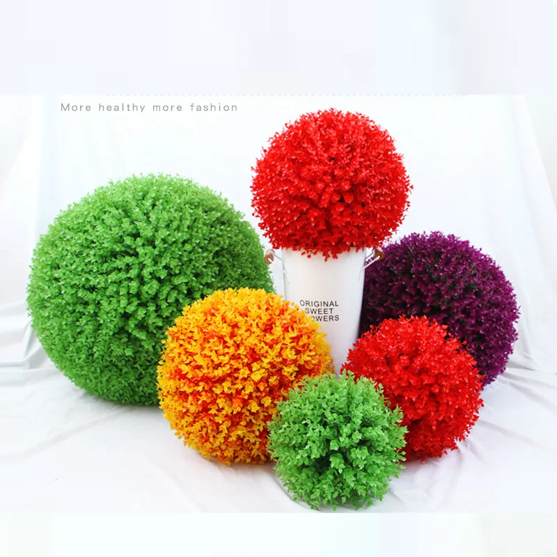 

25/30/35/45/55/65cmGreen Artificial Plant Ball Topiary Tree Boxwood Wedding Party Home Outdoor Decoration Plants Grass ball