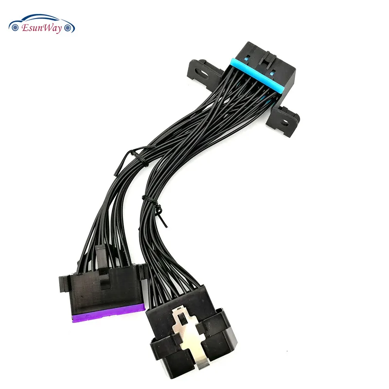 Полный Pin DIY OBD2 кабель 16Pin мужской порт двойной 16 контактный женский OBDII J1962