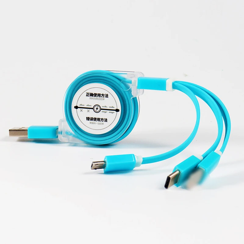 Многофункциональный 3 в 1 Выдвижной зарядный USB кабель Micro Type C шнур для Samsung Galaxy A30