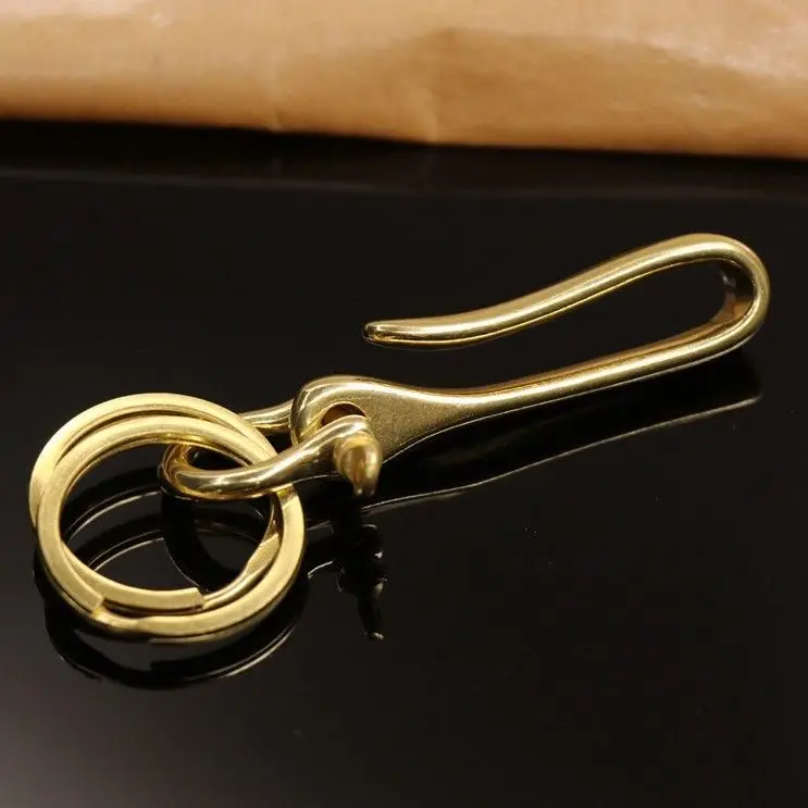 U-образный брелок для ключей из чистой меди золотистого металла Мужской Латунный