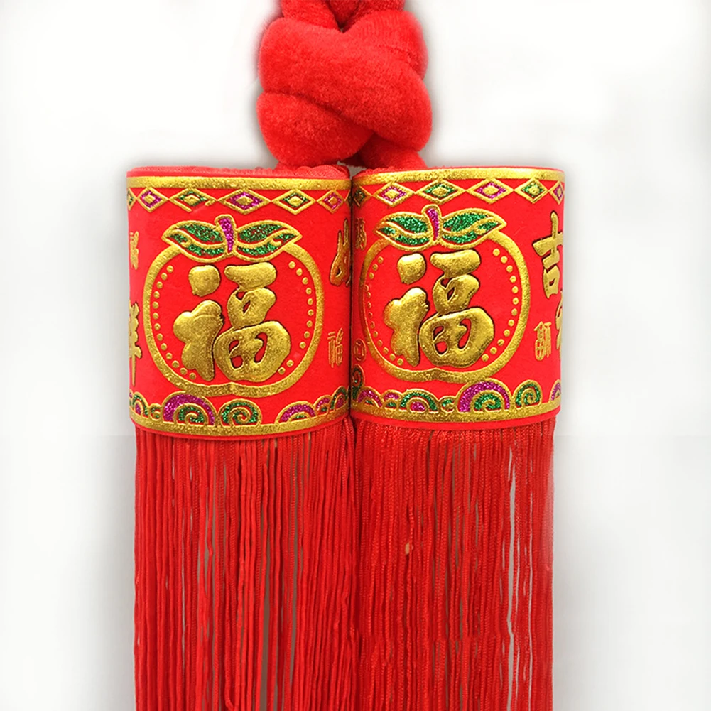 

Blessing Chinese Knot Tassel New Year Decoration Traditional Red Lucky Oriental Pendant Ornaments for Spring Festival