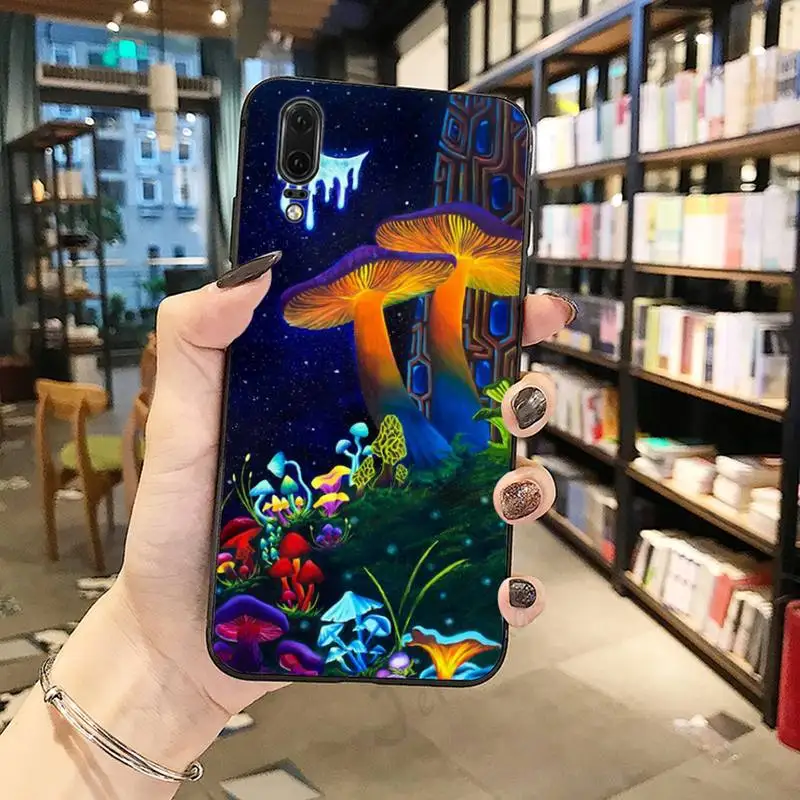 

Psychedelic Mushroom Trippy Art Phone Case For Huawei honor Mate P 10 20 30 40 Pro 10i 9 10 20 8 x Lite