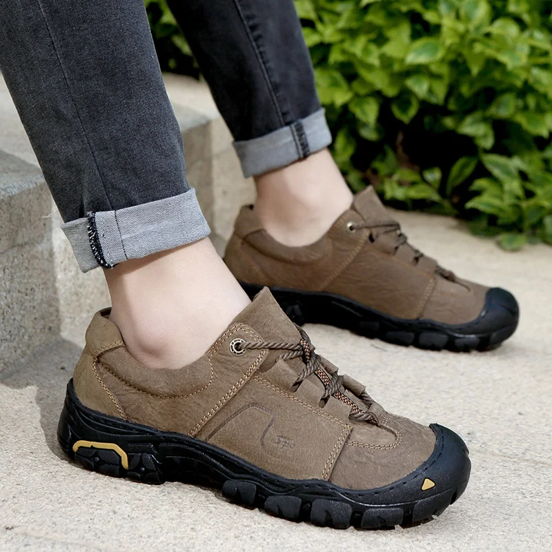 Men Hiking Shoes Non-slip Wear-resistant Climbing Winter Outdoor Walking Travel Comfortable Anti Slippery Flats | Обувь