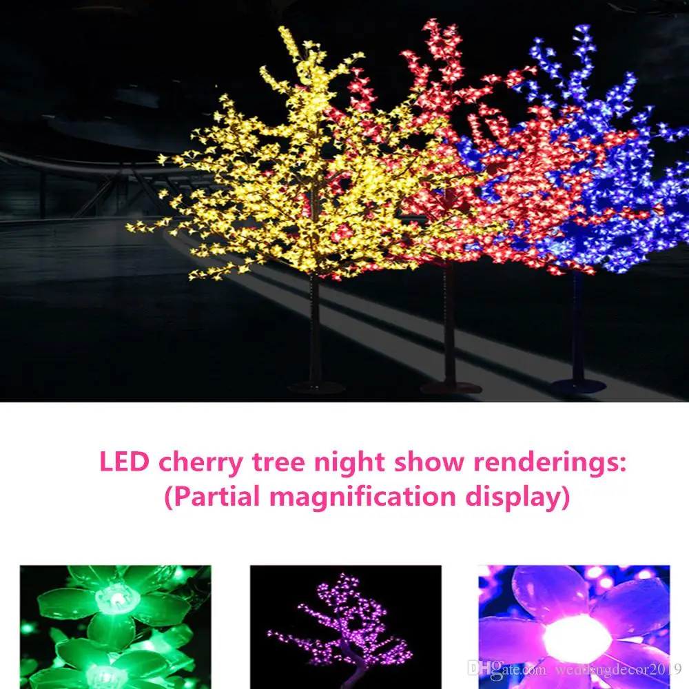 1 5 м Блестящий светодиодный Вишневый цвет Рождественская елка освещение