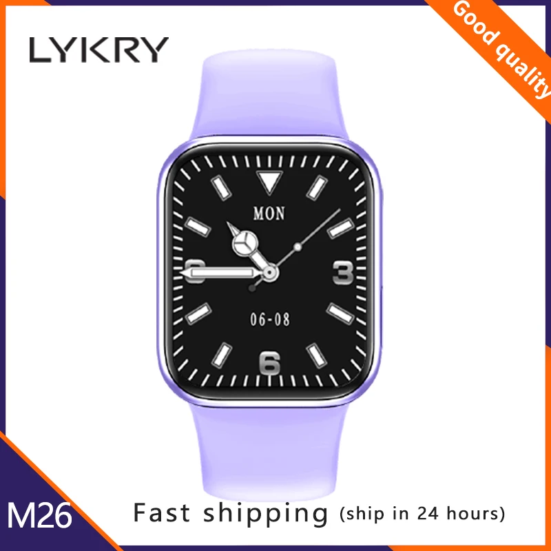 Смарт часы LYKRY TOP M26Plus для мужчин и женщин фитнес 1 77inc iwo15 M26 Plus с поддержкой Bluetooth