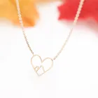 Оптовая продажа, 10 шт. в форме сердца ожерелья в форме гор для женщин ювелирные изделия из нержавеющей стали длинная цепочка ожерелье с подвеской