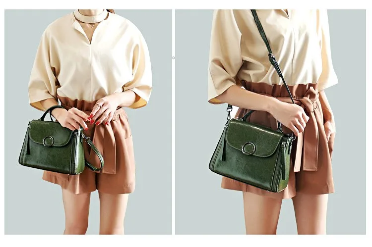 Новинка 2019 кожаная женская сумка через плечо на одно модный бренд европейский и