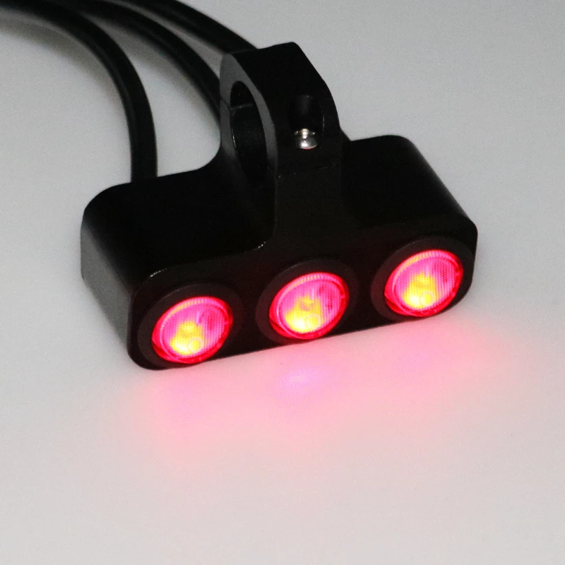 Мотоциклетный переключатель LMoDri запасные части три кнопки красный светодиодный