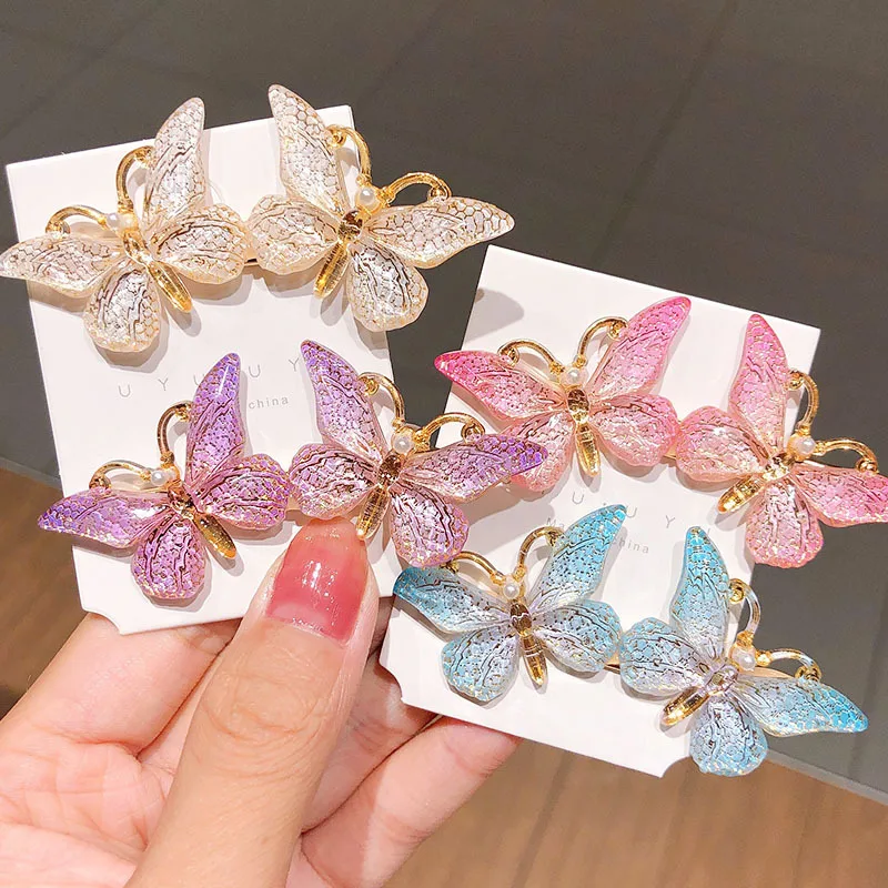 

Cute Butterfly Hairclips Hairpins Women Girls Beautiful Hair Ornament Fashion Barrettes Hair Clips Hair Accessories