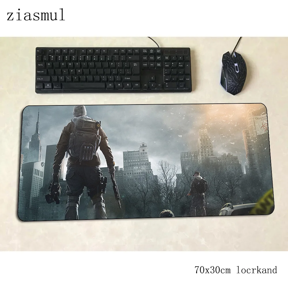 Коврик для мыши tom clancy's the division, 70x30 см, игровой коврик для мыши из натурального каучука, офисный коврик для ноутбука, коврик для мыши, игры, pc gamer, коврики