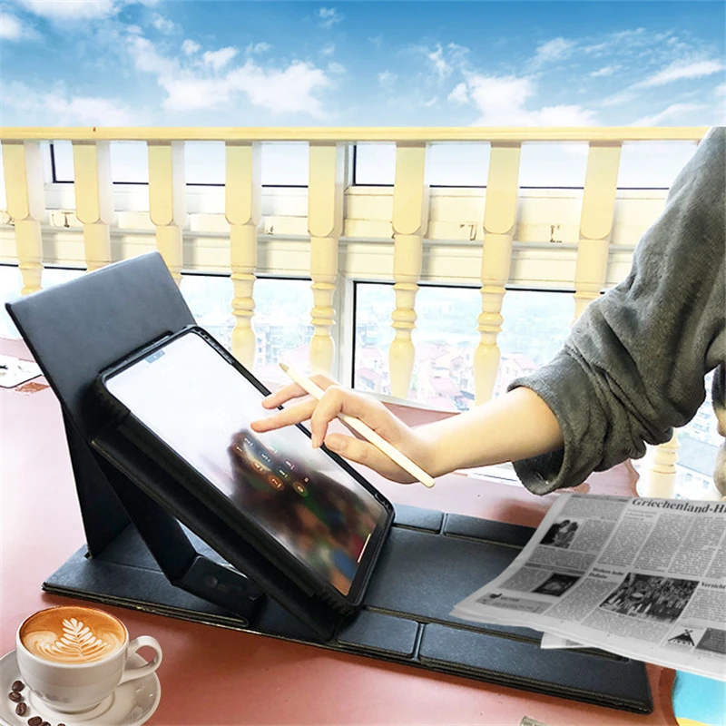 

New Paper-Thin Durable Laptop Desk For Bed And Office Unfold In Seconds Foldable Portable Freely Adjust Laptop Desk Accessories