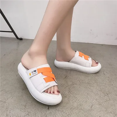 Летние сандалии на толстой подошве в Корейском стиле Пляжная обувь Новинка 2020