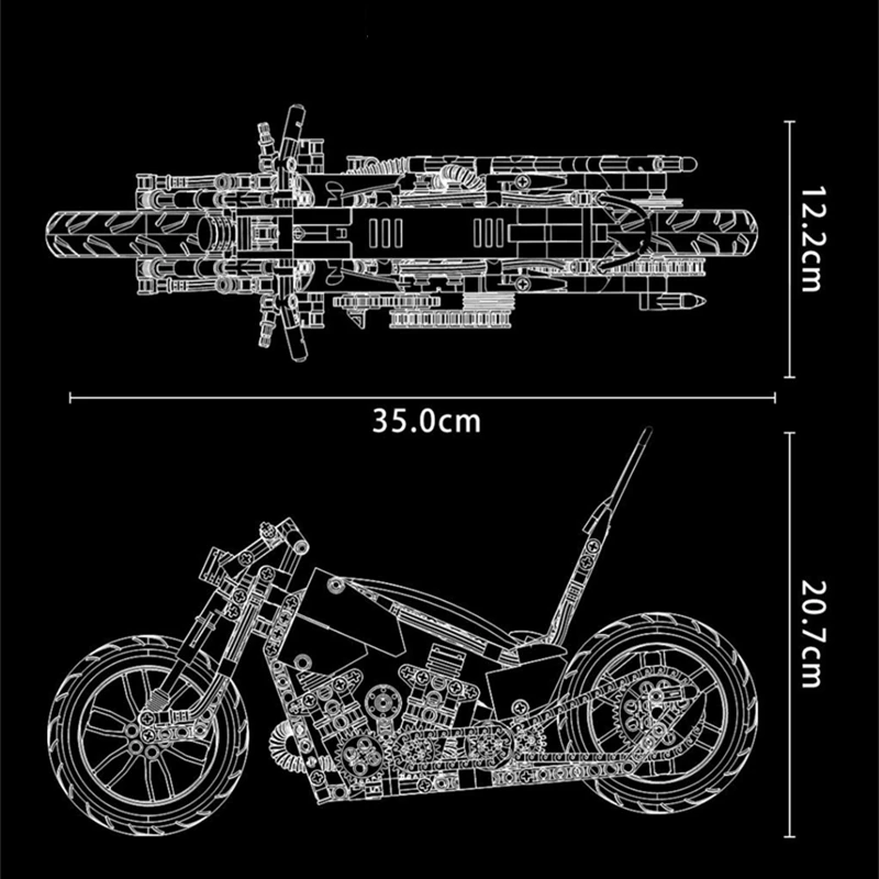 High-Tech Creative MOC Famous Motorcycle Model Building Blocks Racing Speed Motorbike Sets Bricks Kids Toys For Children Gifts | Игрушки и